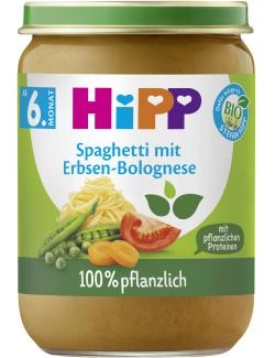 Hipp 100% pflanzlich Spaghetti mit Erbsen-Bolognese