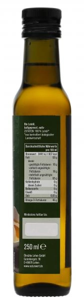 NaturWert Bio Leinöl kaltgepresst