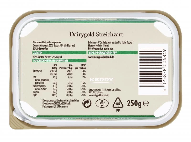 Dairygold Streichzart Irische Butter & Rapsöl ungesalzen