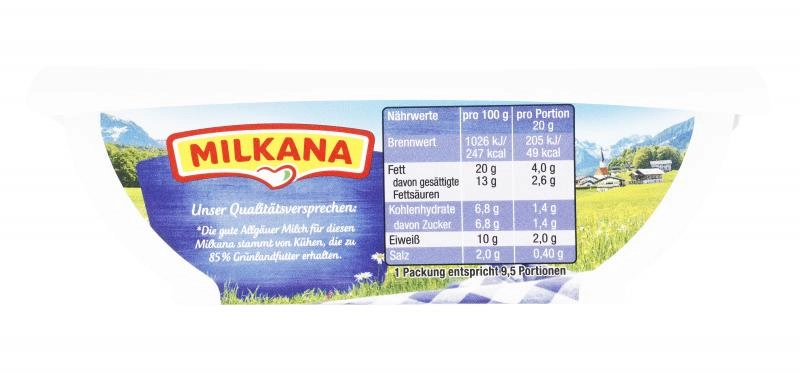 Milkana Schmelzkäse mit Blauschimmel & Allgäuer Milch