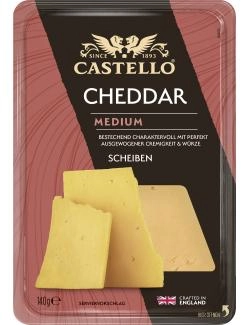 Castello Sinnlich prickelnder Cheddar Scheibenkäse