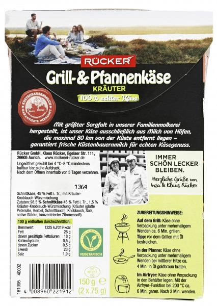 Rücker Grill- & Pfannenkäse Kräuter