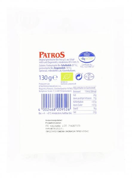 Patros Bio Feta Original