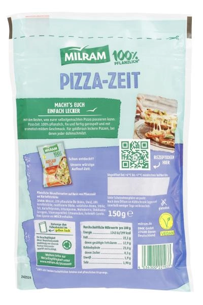 Milram Pizza Zeit 100% pflanzlich