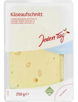 Jeden Tag Käse-Aufschnitt leicht