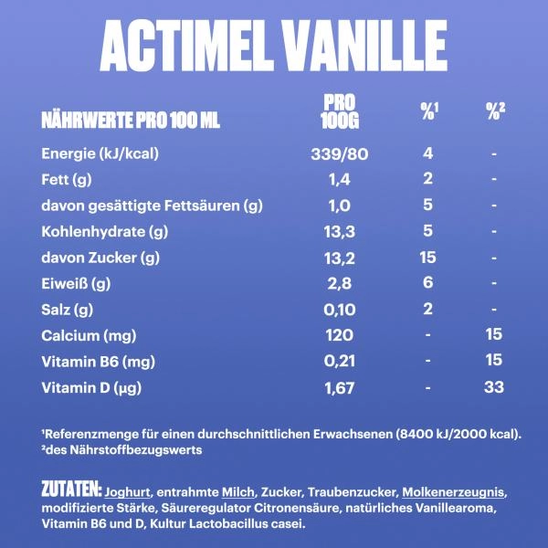 Danone Actimel Vanille