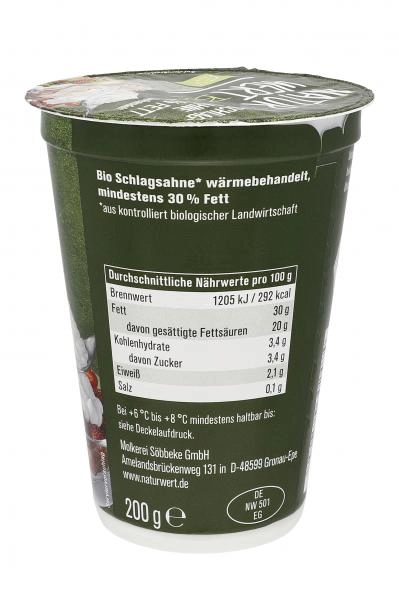 NaturWert Bio Schlagsahne 30%