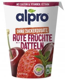 Alpro Soja-Joghurtalternative ohne Zucker-Zusatz Rote Früchte mit Datteln