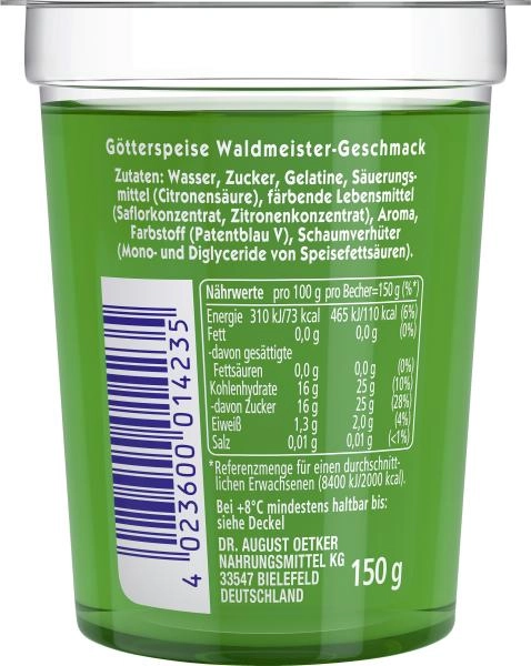 Dr. Oetker Götterspeise Waldmeister-Geschmack