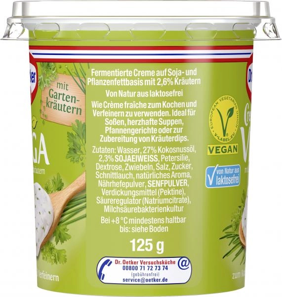 Dr. Oetker Creme Vega mit Gartenkräuter