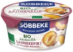 Söbbeke Bio Weidemilch Sahnekefir mild auf Pflaume-Walnuss