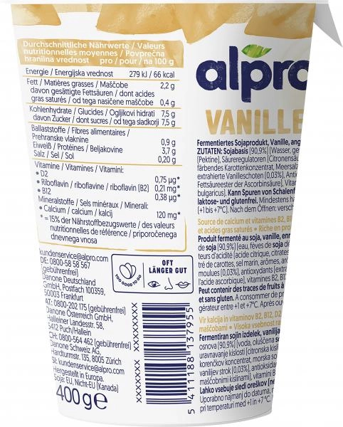 Alpro Soya Joghurtalternative Vanille