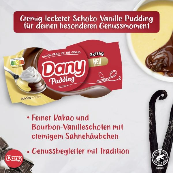 Dany Pudding Schoko - Vanille