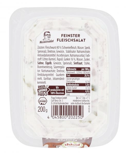 Popp Meistersalat Feinster Fleischsalat