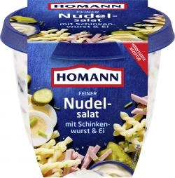 Homann Feiner Nudelsalat mit Schinkenwurst & Ei