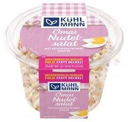 Kühlmann Omas Nudelsalat mit Schinkenwurst und Ei