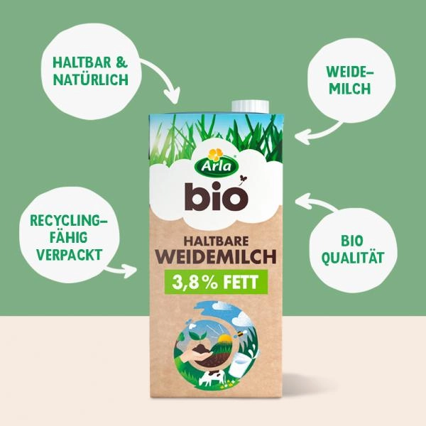 Arla Bio Haltbare Weidemilch 3,8% Fett