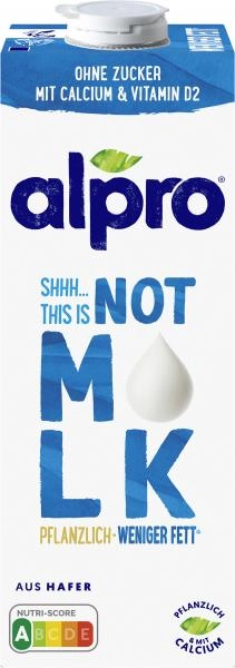 Alpro Not M*LK weniger Fett