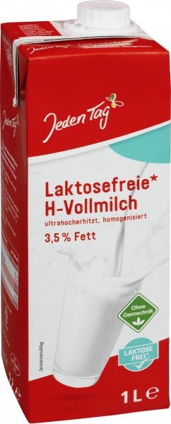 Jeden Tag Laktosefreie H-Vollmilch 3,5%