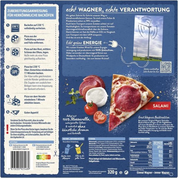 Original Wagner Steinofen Pizza Salami