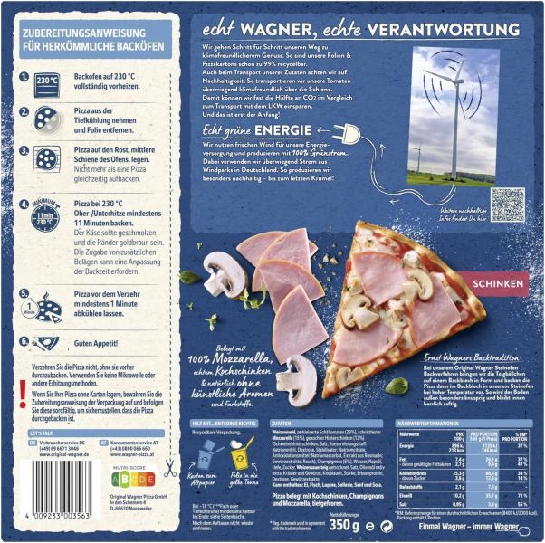 Original Wagner Steinofen Pizza Schinken