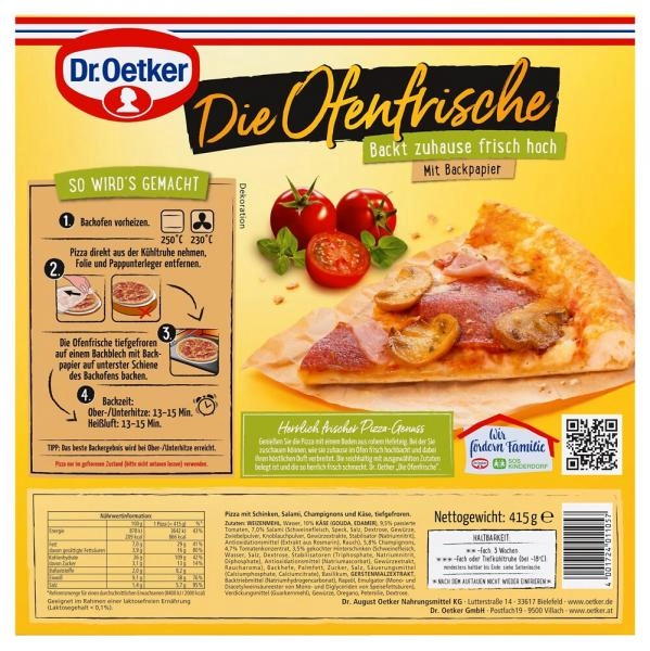 Dr. Oetker Die Ofenfrische Pizza Speciale