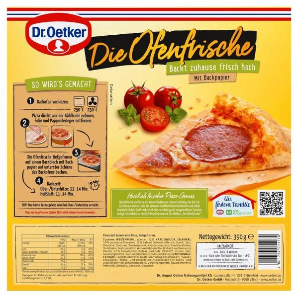 Dr. Oetker Die Ofenfrische Pizza Salami