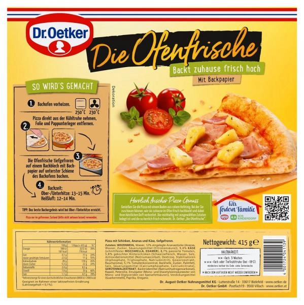 Dr. Oetker Die Ofenfrische Pizza Schinken-Ananas