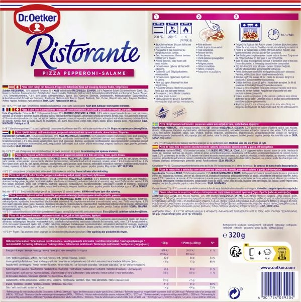 Dr. Oetker Ristorante Pizza Pepperoni-Salame