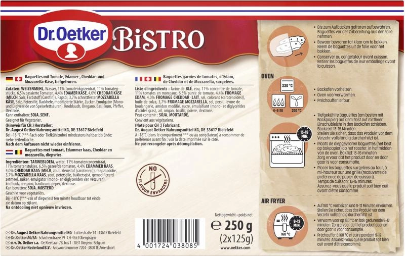 Dr. Oetker Bistro Baguette Tomate & Fromage