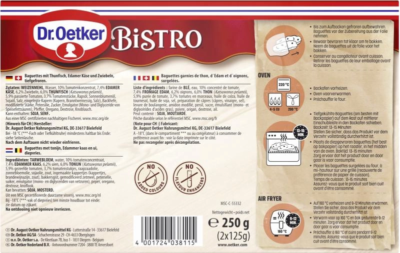 Dr. Oetker Bistro Baguettes Thunfisch