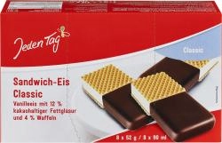 Jeden Tag Sandwich-Eis Classic