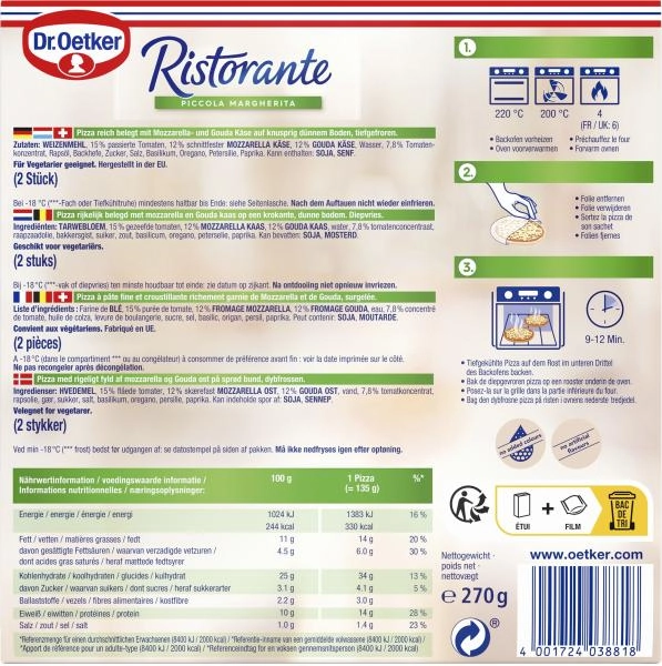 Dr. Oetker Ristorante Pizza Piccola Margherita