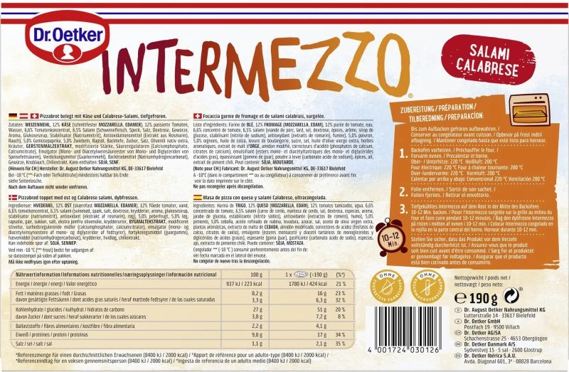 Dr. Oetker Intermezzo Salami Calabrese