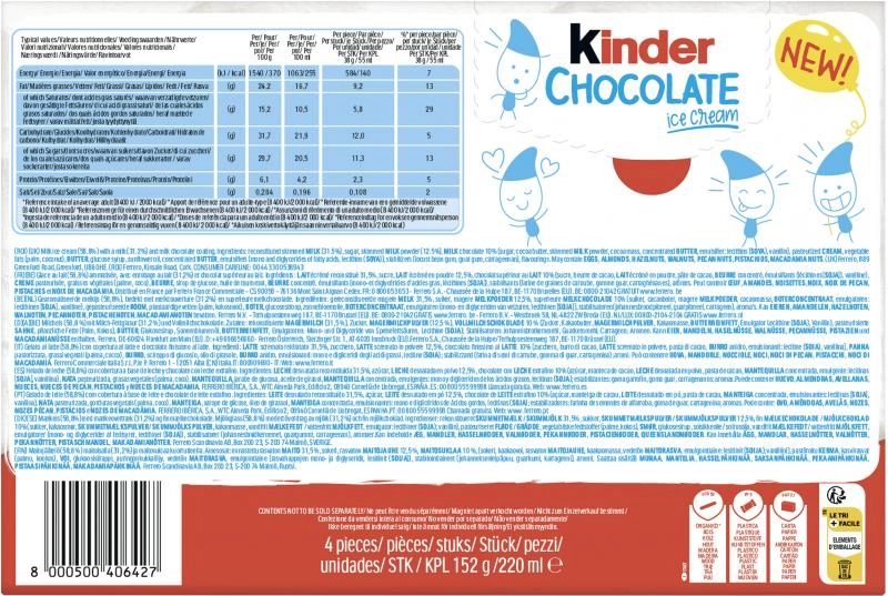 Kinder Chocolate Ice Cream Stick