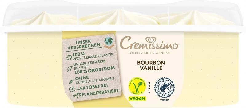 Langnese Cremissimo Bourbon Vanille Eis Vegan