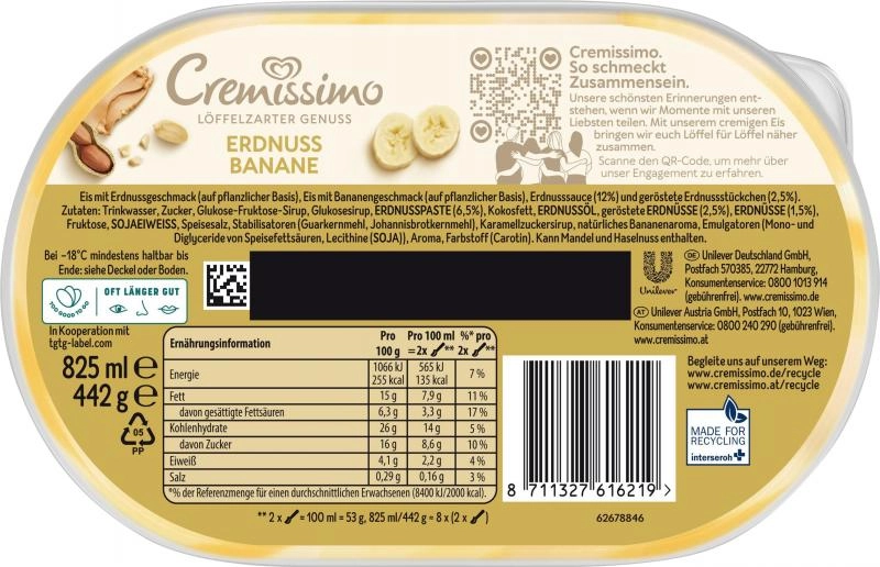 Langnese Cremissimo Peanut Banana