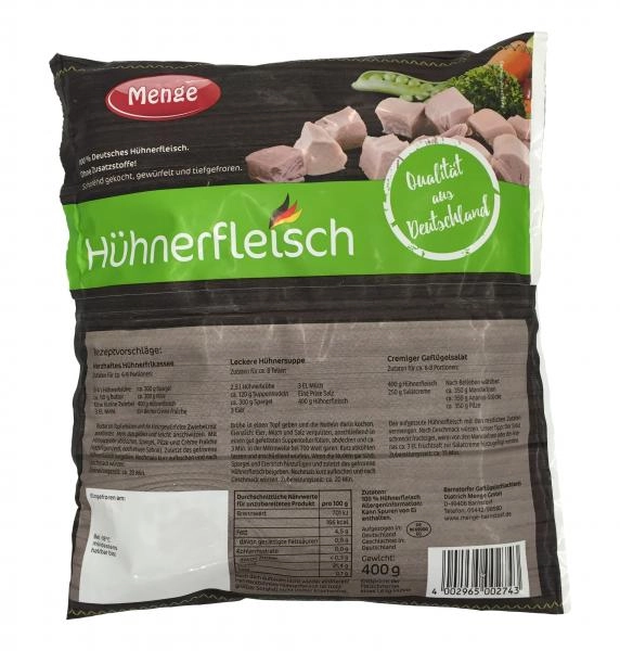 Menge Hühnerfleisch gekocht