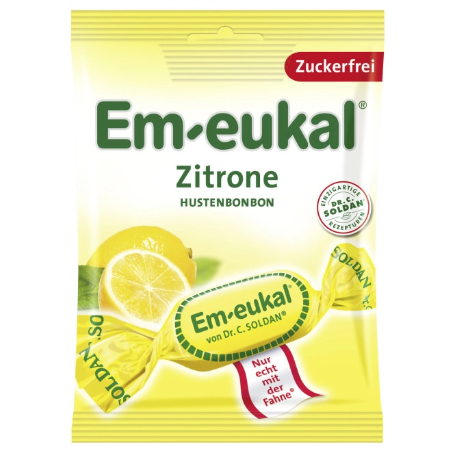 Em-Eukal Zitrone Hustenbonbons zuckerfrei 75G