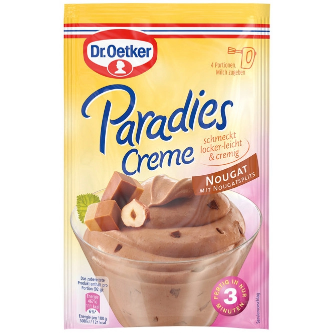 Dr.Oetker Paradies Creme Nougat Geschmack 70G