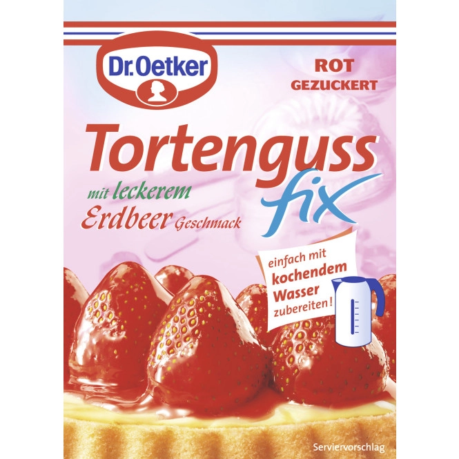 Dr.Oetker Tortenguss Fix mit leckerem Erdbeer-Geschmack 50G