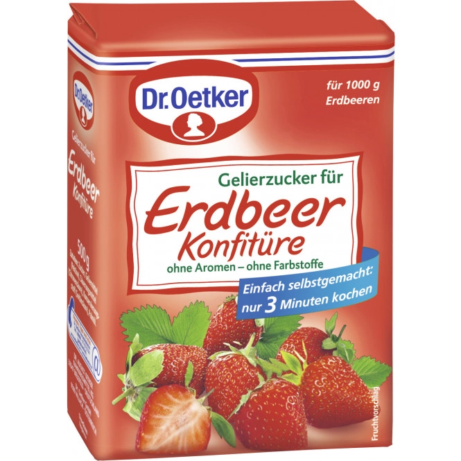 Dr.Oetker Gelierzucker für Erdbeerkonfitüre 500G