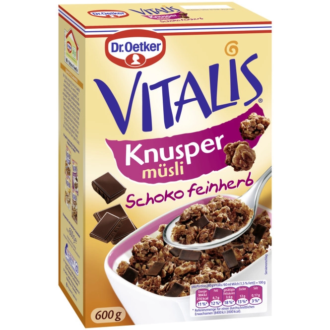 Dr.Oetker Vitalis Knusper Müsli Schoko feinherb 600G