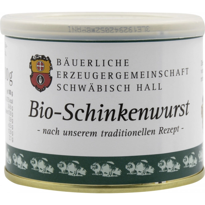 Bäuerliche EZG Schwäbisch Hall Bio-Schinkenwurst 200G