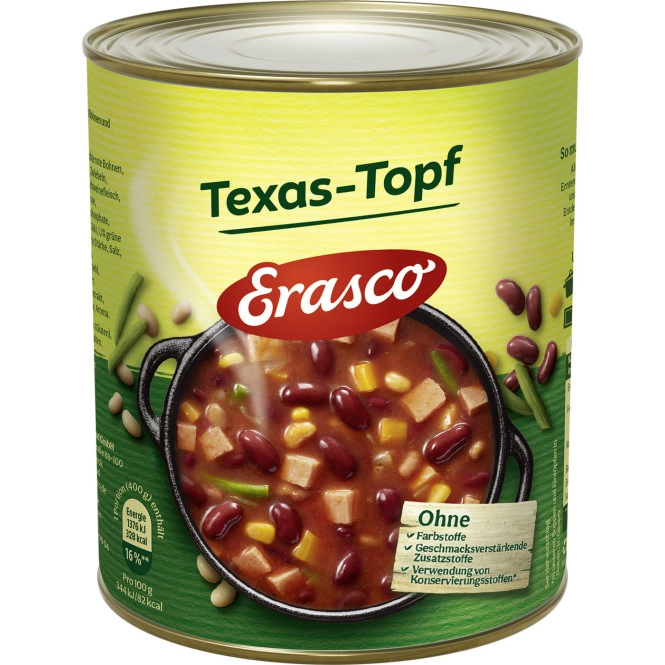 Erasco Texas-Topf 800G