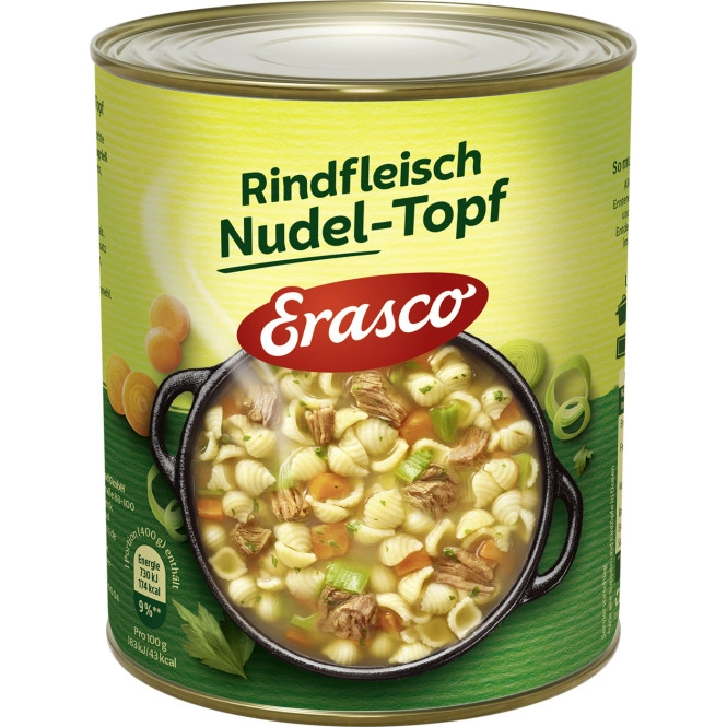 Erasco Rindfleisch Nudel-Topf 800G