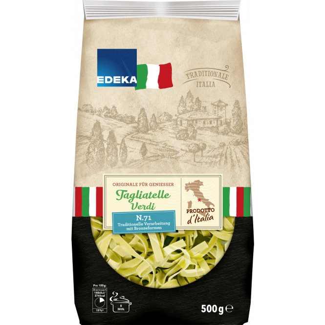 EDEKA Italia Nudeln Tagliatelle grün 500G