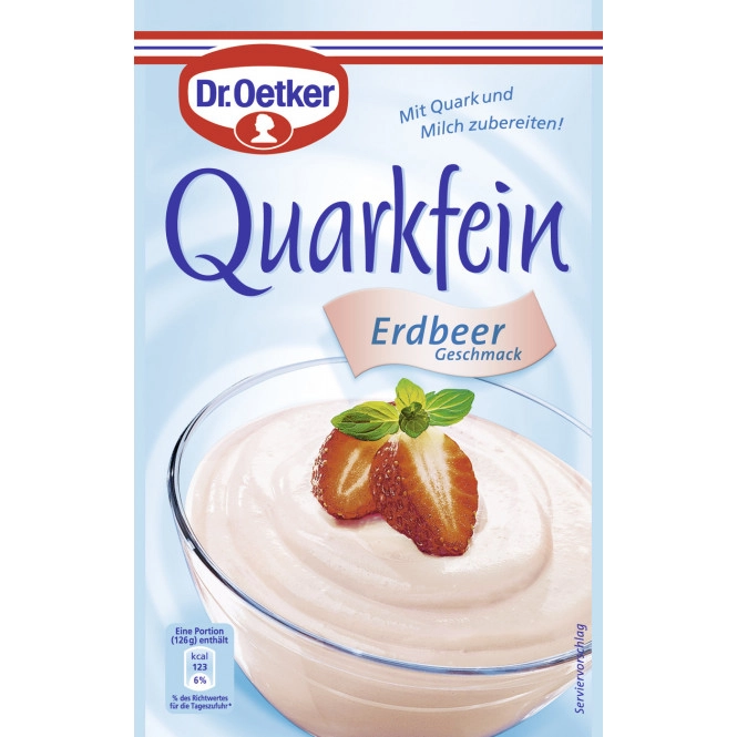 Dr.Oetker Quarkfein Erdbeer Geschmack 56G