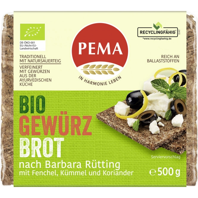 Pema Bio Gewürz Brot nach Barbara Rütting 500G