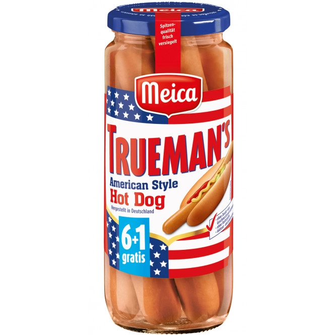 Meica 6+1 Trueman's American Style Hot Dog 540G